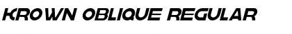 Download krown oblique Regular Font Title Preview
