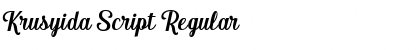 Download Krusyida Script Regular Font Title Preview