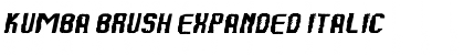 Download Kumba Brush Expanded Italic Font Title Preview