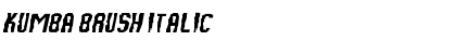 Download Kumba Brush Italic Font Title Preview