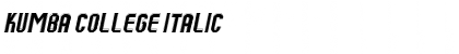Download Kumba College Italic Font Title Preview