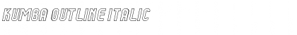 Download Kumba Outline Italic Font Title Preview