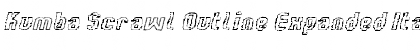 Download Kumba Scrawl Outline Expanded Italic Font Title Preview
