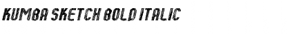 Download Kumba Sketch Bold Italic Font Title Preview