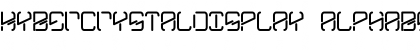 Download KyberCrystalDisplay Alphabet Font Title Preview
