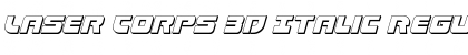 Download Laser Corps 3D Italic Regular Font