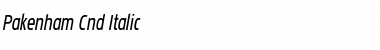 Download Pakenham Cnd Italic Font Title Preview