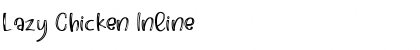 Download Lazy Chicken Inline Font Title Preview