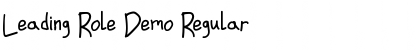 Download Leading Role Demo Regular Font Title Preview