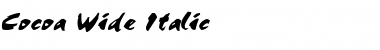 Download Cocoa Wide Italic Font Title Preview