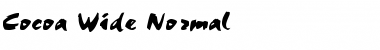 Download Cocoa Wide Normal Font Title Preview