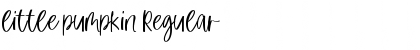 Download little pumpkin Regular Font Title Preview