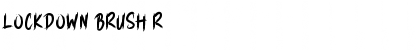 Download LOCKDOWN BRUSH Regular Font Title Preview