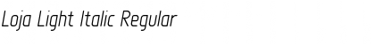 Download Loja Light Italic Regular Font Title Preview