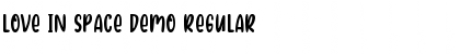 Download Love in space Demo Regular Font Title Preview