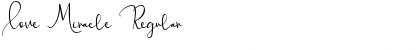 Download Love Miracle Regular Font Title Preview
