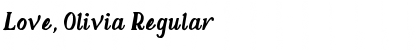 Download Love, Olivia Regular Font Title Preview
