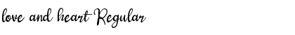 Download love and heart Regular Font Title Preview