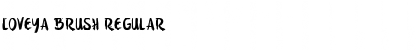 Download Loveya Brush Regular Font Title Preview