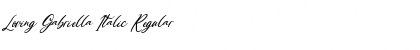 Download Loving Gabriella Italic Regular Font Title Preview