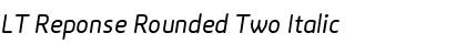 Download LT Reponse Rounded Two Italic Font Title Preview