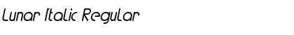 Download Lunar Italic Regular Font Title Preview