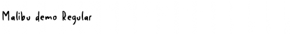 Download Malibu demo Regular Font Title Preview