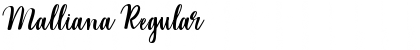 Download Malliana Regular Font Title Preview
