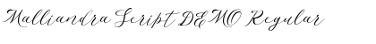 Download Malliandra Script DEMO Regular Font Title Preview