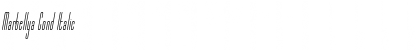 Download Marbellya Cond Italic Font Title Preview