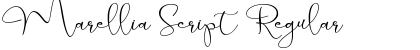 Download Marellia Script Regular Font Title Preview