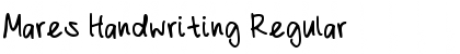 Download Mares Handwriting Regular Font Title Preview