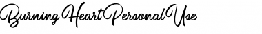 Download Burning Heart Personal Use Regular Font Title Preview