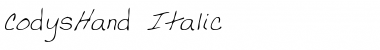 Download CodysHand Italic Font Title Preview