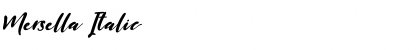 Download Mersella Italic Font Title Preview