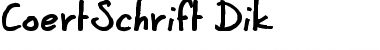Download CoertSchrift Dik Font Title Preview