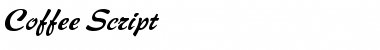 Download Coffee Script Regular Font Title Preview