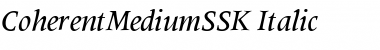 Download CoherentMediumSSK Italic Font Title Preview