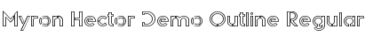 Download Myron Hector Demo Outline Regular Font