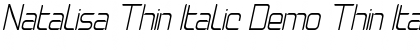 Download Natalisa Thin Italic Demo Thin Italic Font
