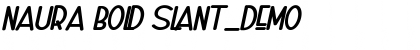 Download Naura Bold Slant_DEMO Font Title Preview