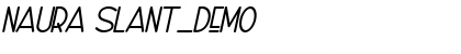 Download Naura Slant_DEMO Font Title Preview