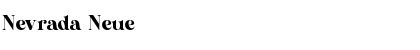 Download Nevrada Neue 
 Font Title Preview