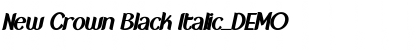 Download New Crown Black Italic_DEMO Font