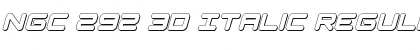 Download NGC 292 3D Italic Regular Font