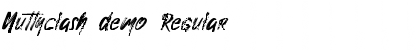 Download Nuttyclash demo Regular Font Title Preview