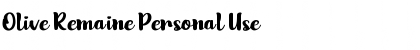 Download Olive Remaine Personal Use Font Title Preview