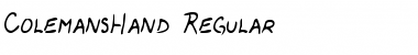 Download ColemansHand Regular Font Title Preview