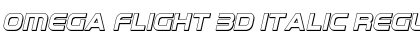 Download Omega Flight 3D Italic Regular Font Title Preview