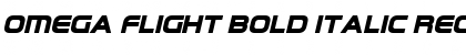 Download Omega Flight Bold Italic Regular Font Title Preview